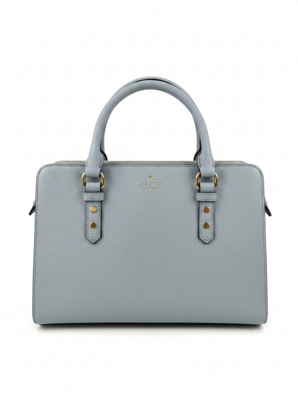 kate spade powder blue pebbled leather satchel